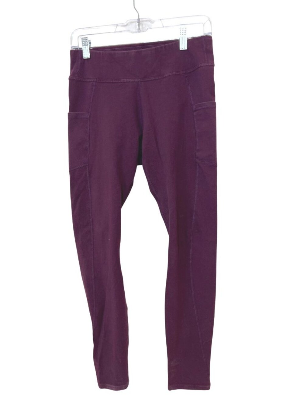 PACT Organic Cotton On The Go-To Pocket Leggings M Maroon Sustainable Pants